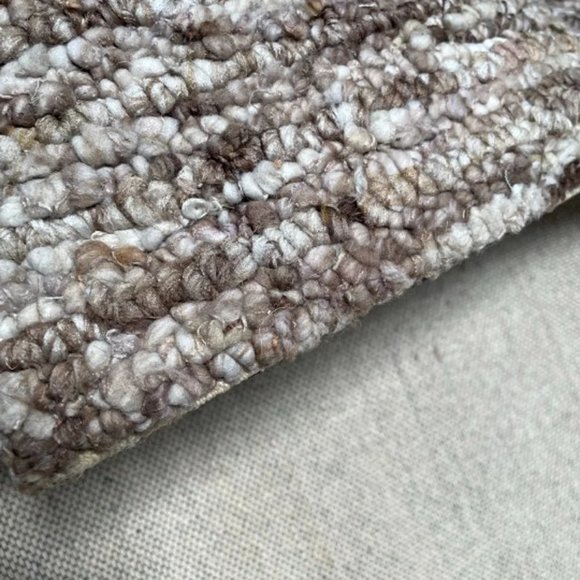 5'3" x 7'6" Feet Wool Handmade Taupe Brown Beige Soft Plush Area Rug - Picture 8 of 9